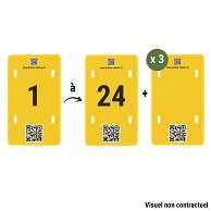 N° postes jaunes 1-24 + 3 vierges (101061)