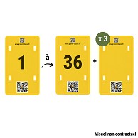 N° postes jaunes  1-36 + 3 vierges (101062)