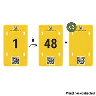 N° postes jaunes 1-48 + 3 vierges (101063)