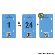 N° postes bleus 1-24 + 3 vierges (102061)