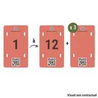 N° postes rouges 1-12 + 3 vierges (104060)